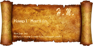 Hampl Martin névjegykártya